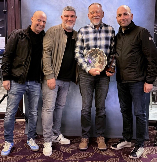 Paul Taylor, Rick Maxfield, Jeff Greenwood, Pep Delduca - 25th Anniversary Trophy